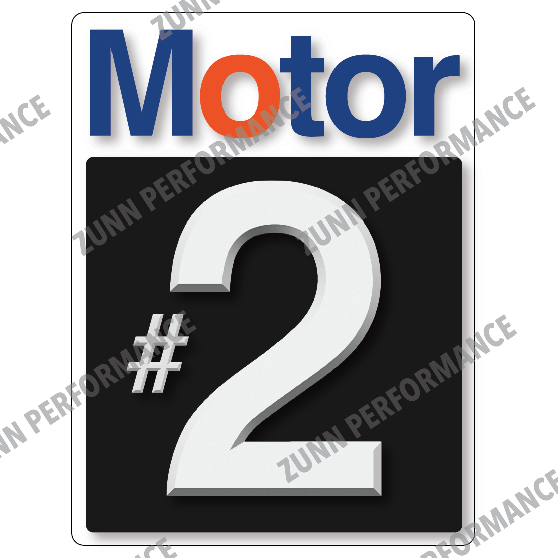 Motor #2 Sticker- 3" Glossy Vinyl Sticker - Single