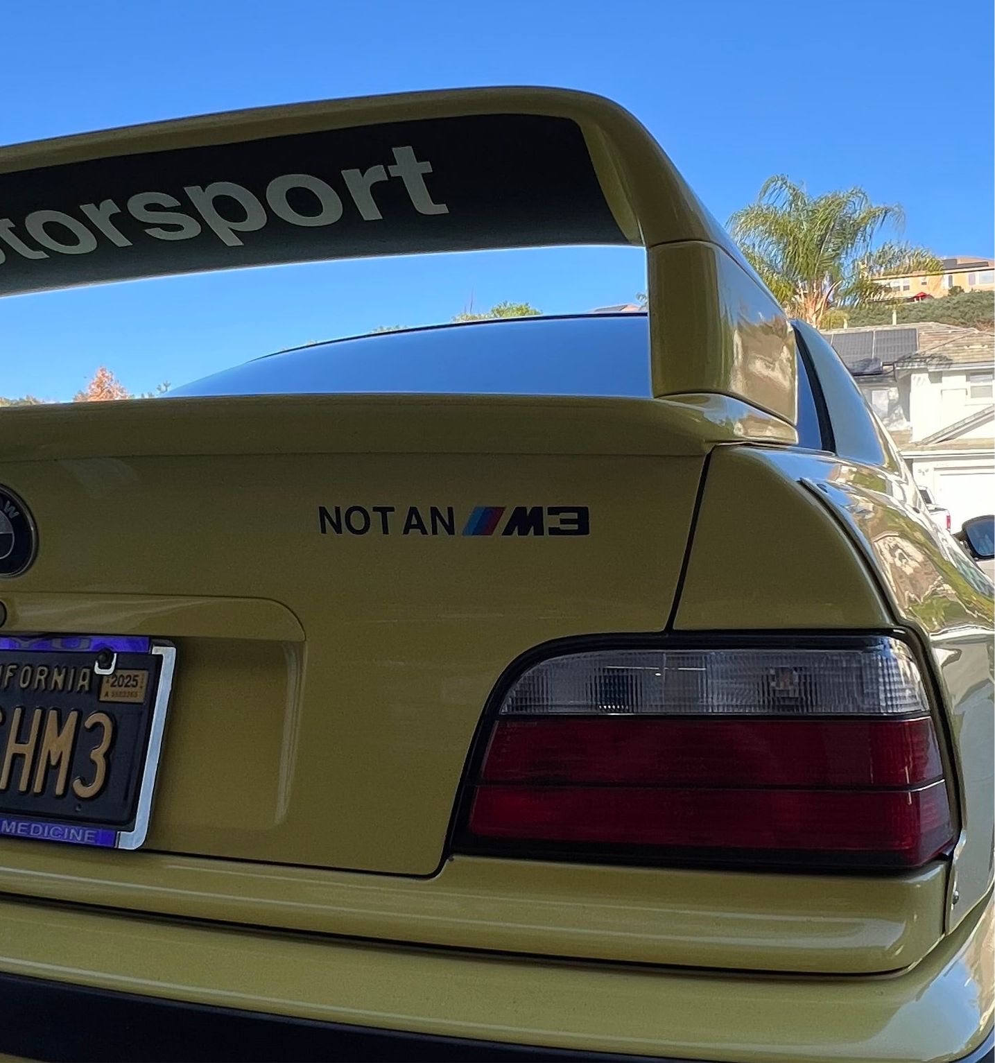NOT AN M3 Transfer Vinyl Sticker