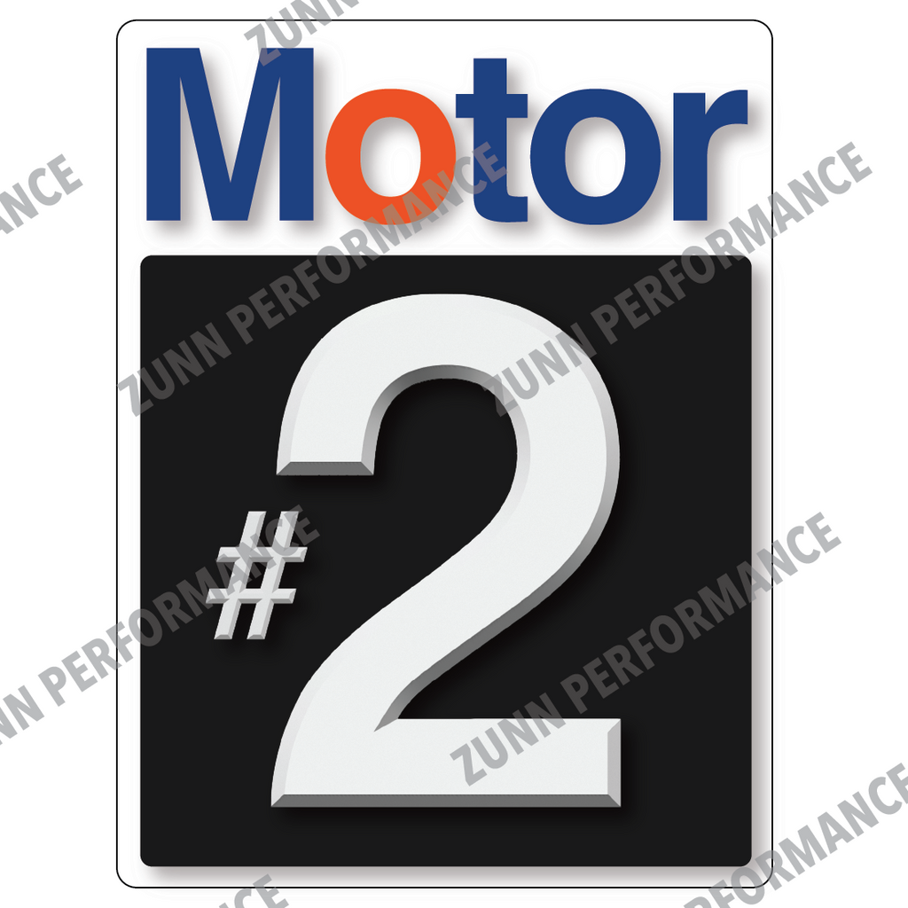 Motor #2 Sticker- 3" Glossy Vinyl Sticker - Single