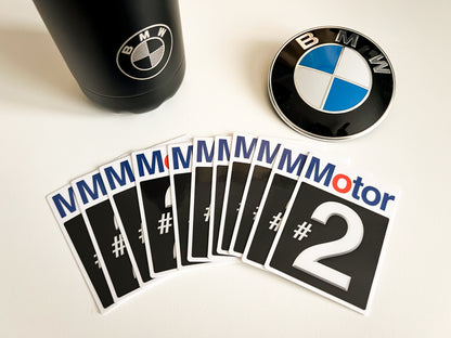 Motor #2 Sticker- 3" Glossy Vinyl Sticker - Set of 3