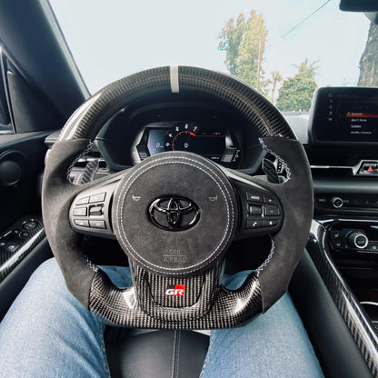 Hyperstrike Elite Alcantara/Carbon Steering Wheel - A90 Supra