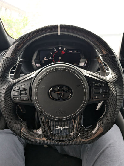 Hyperstrike Elite Leather/Carbon Steering Wheel - A90 Supra